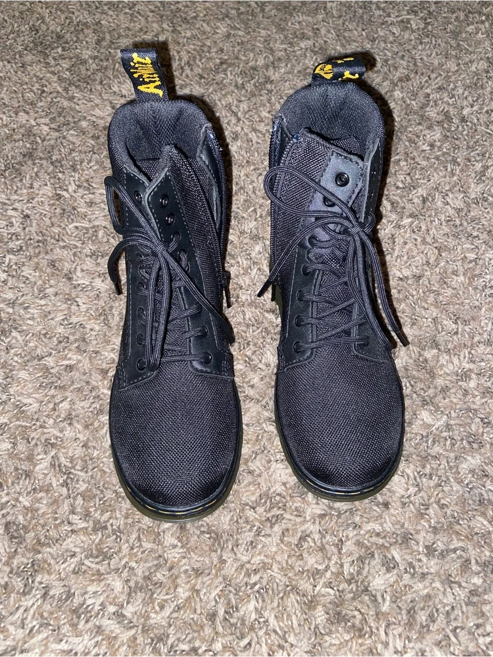 Black Lace-Up Combat Boots - Dr. Marten